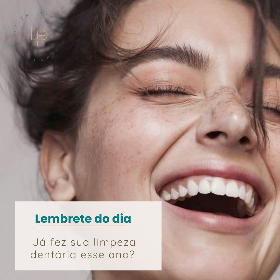 Lembrete de limpeza dentária anual - sorriso saudável